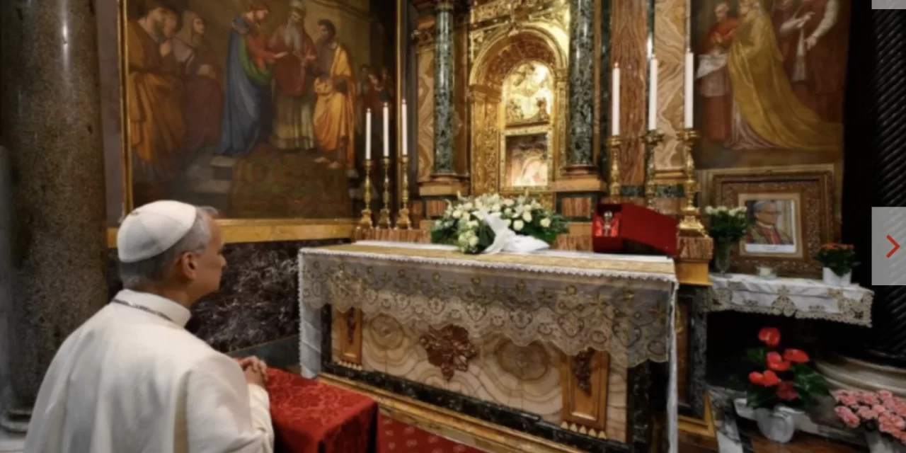 Papa Leone XIV a sorpresa visita l’icona della Madre del Buon Consiglio a Genazzano