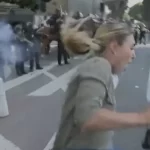 A Los Angeles Trump cerca la violenza