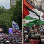 Manifestazioni politiche a Londra dal doppio colore