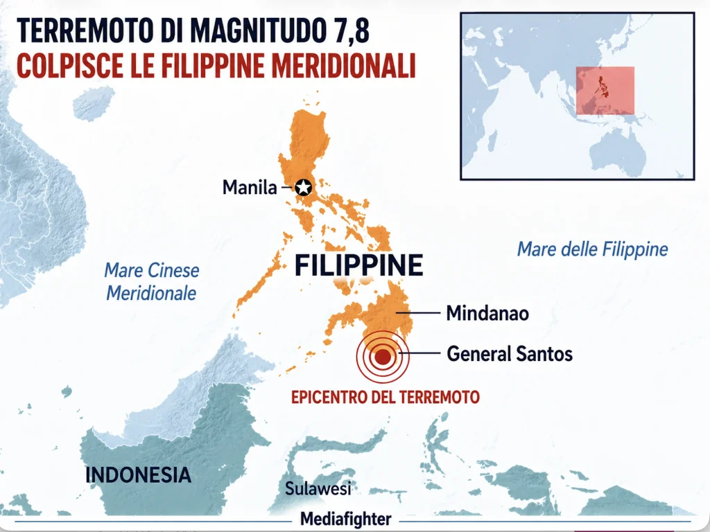 LA TERRA E IL BARANGAY 1 mappa terremoto nelle filippine