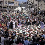 Le bare di Gaza accusano anche Washington